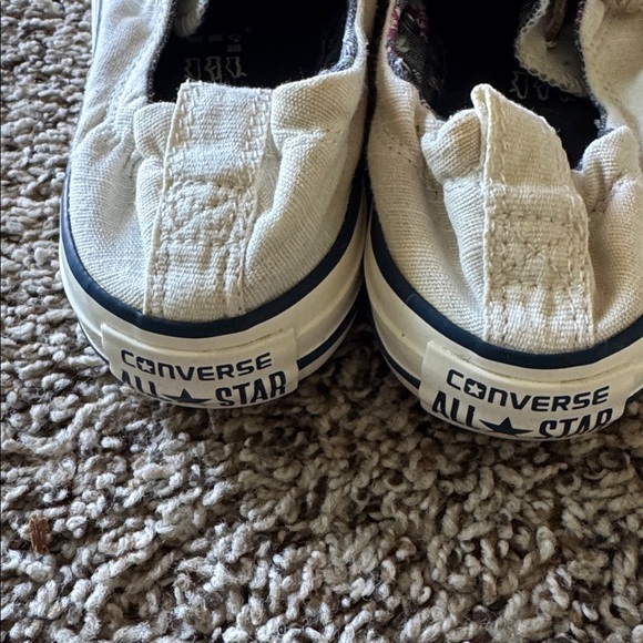 Converse Women’s Off-White Slip On Rope Lace Sneakers - Picture 9 of 10